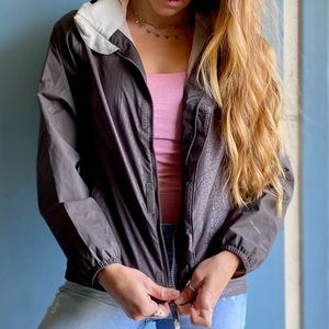 North Face Gray Leopard Print (waterproof) Jacket